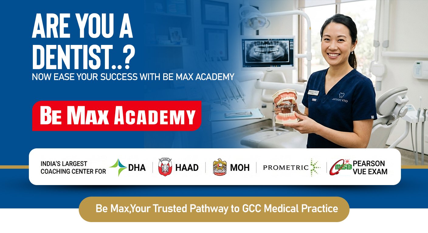 Be Max Academy — GCC dental licensing coaching for dentists