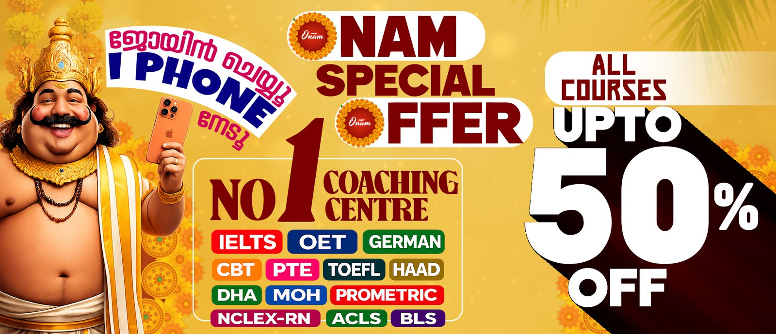 Be Max Academy — Onam Special Offer — up to 50% off all courses