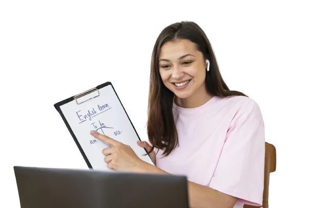Young English Teacher Doing Her Class Online 2 Removebg Preview